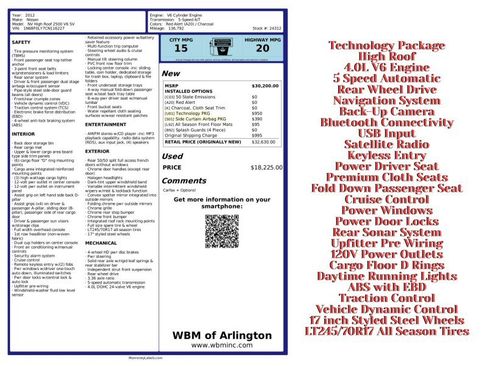 Used 2012 Nissan NV 2500 SV w/ Technology Pkg image 2