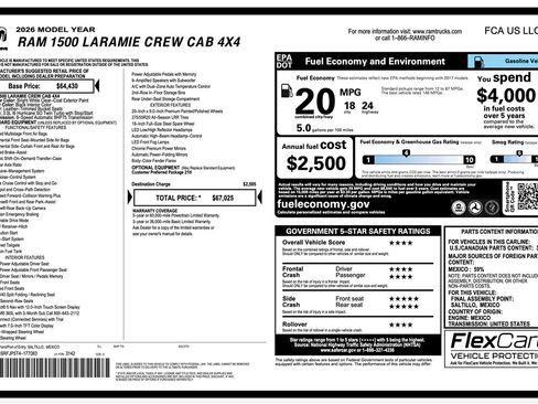 Used 2026 RAM 1500 Laramie AWD/4WD image 2