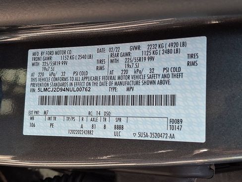 Certified 2022 Lincoln Corsair Reserve w/ Equipment Group 201A AWD/4WD image 29