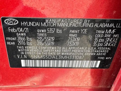Used 2021 Hyundai Santa Fe Calligraphy AWD/4WD image 28