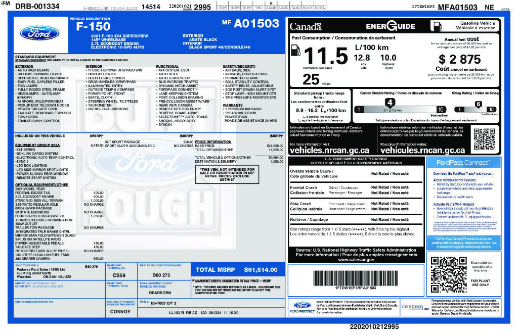 Used 2021 Ford F150 XLT w/ Equipment Group 302A High AWD/4WD image 24