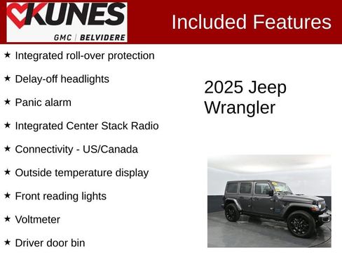 Used 2025 Jeep Wrangler Unlimited Sahara w/ Safety Group AWD/4WD image 3