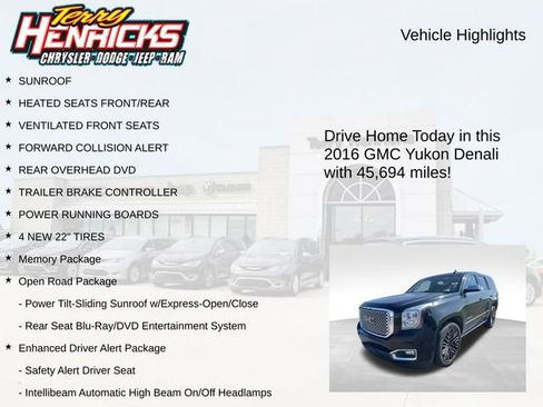 Used 2016 GMC Yukon Denali w/ Open Road Package AWD/4WD image 4