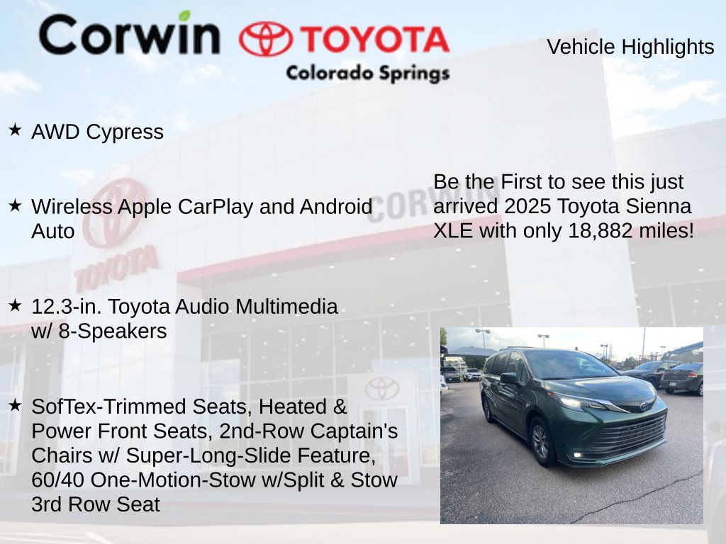 Used 2025 Toyota Sienna XLE AWD/4WD image 4