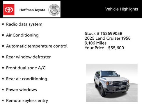 Certified 2025 Toyota Land Cruiser 1958 AWD/4WD image 15