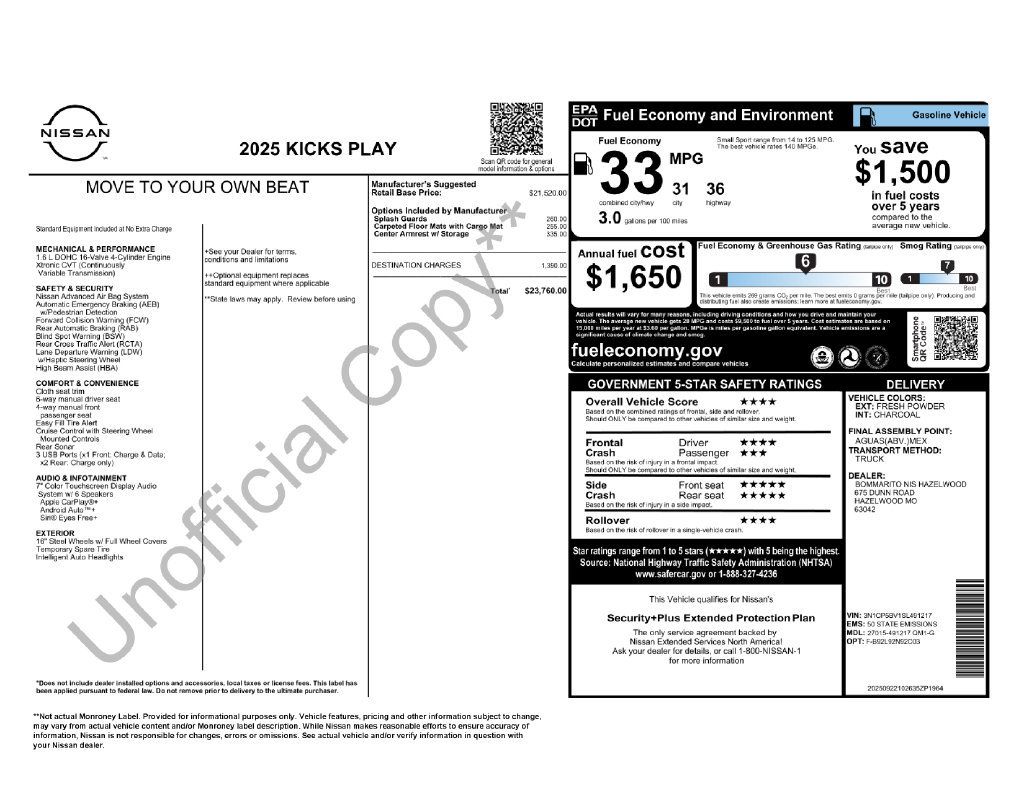 Used 2025 Nissan Kicks Play S FWD image 38