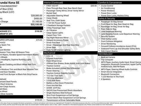 Used 2021 Hyundai Kona SE w/ Cargo Package FWD image 3