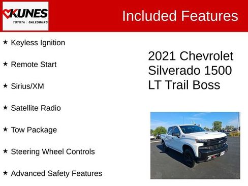 Used 2021 Chevrolet Silverado 1500 LT Trail Boss w/ Bed Protection Package AWD/4WD image 3