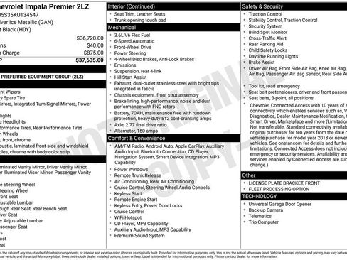 Certified 2019 Chevrolet Impala Premier FWD image 33
