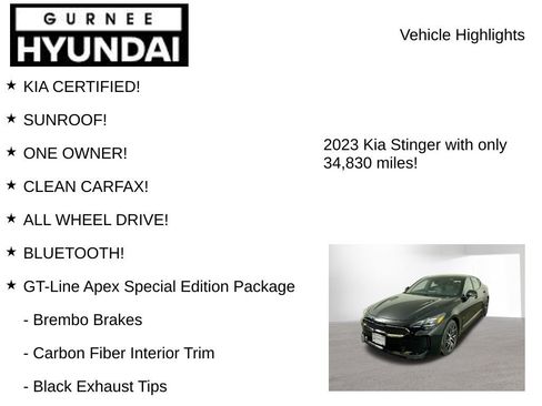 Used 2023 Kia Stinger GT-Line w/ Sun & Sound Package image 8