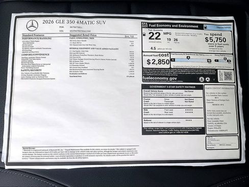 New 2026 Mercedes-Benz GLE 350 GLE 350 image 19
