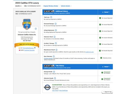 Certified 2025 Cadillac XT6 Luxury AWD/4WD image 9