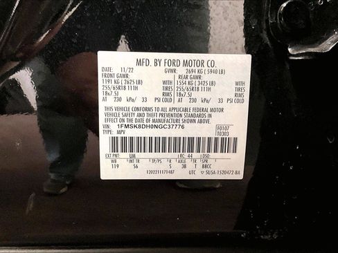 Certified 2022 Ford Explorer XLT w/ Equipment Group 202A image 34