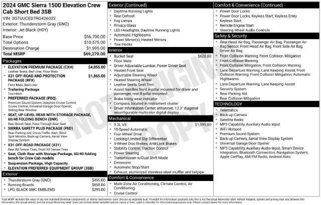 Used 2024 GMC Sierra 1500 Elevation w/ Elevation Premium Package AWD/4WD image 26
