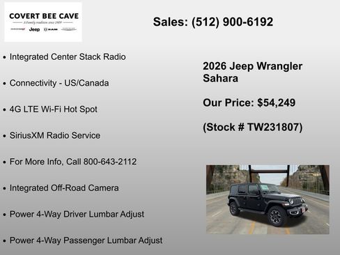 New 2026 Jeep Wrangler Sahara AWD/4WD image 36