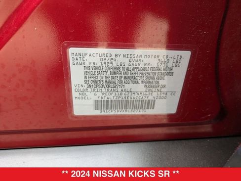 Certified 2024 Nissan Kicks SR w/ SR Premium Package image 40