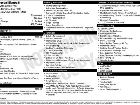 New 2026 Hyundai Elantra N Base image 4