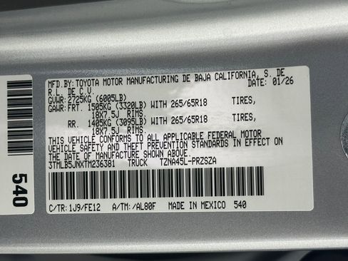 New 2026 Toyota Tacoma TRD Sport image 30