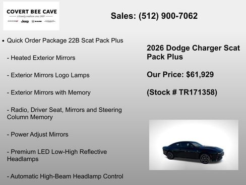 New 2026 Dodge Charger R/T Scat Pack image 24