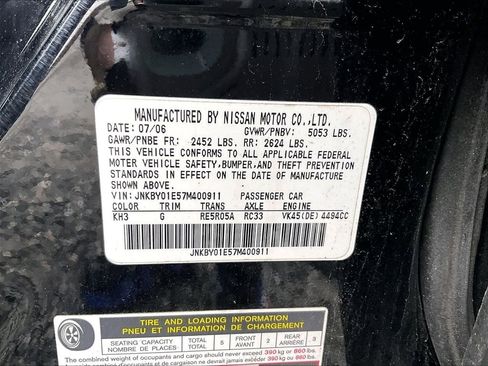 Used 2007 INFINITI M45 Sport w/ Technology Pkg image 25