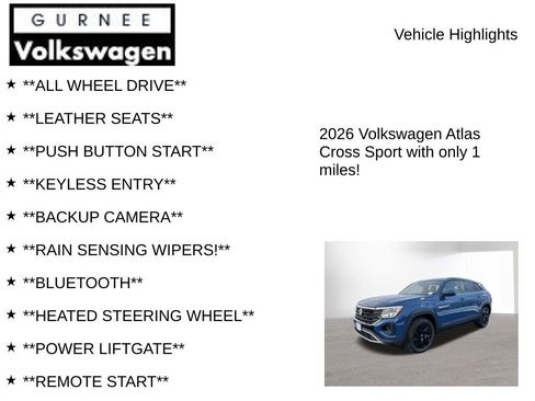 New 2026 Volkswagen Atlas Cross Sport SE AWD/4WD image 7