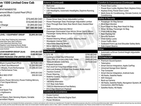Used 2019 RAM 1500 Limited AWD/4WD image 14