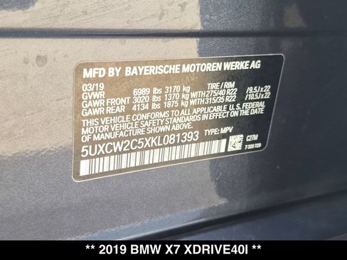 Used 2019 BMW X7 xDrive40i w/ Premium Package AWD/4WD image 29