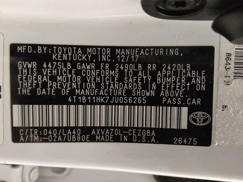 Used 2018 Toyota Camry XLE FWD image 33