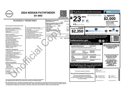 Used 2024 Nissan Pathfinder SV w/ Black Appearance Package AWD/4WD image 3