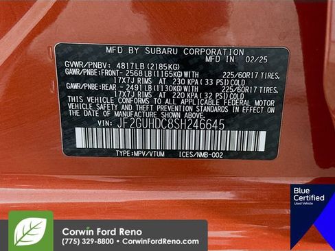 Used 2025 Subaru Crosstrek 2.5i Premium AWD/4WD image 34
