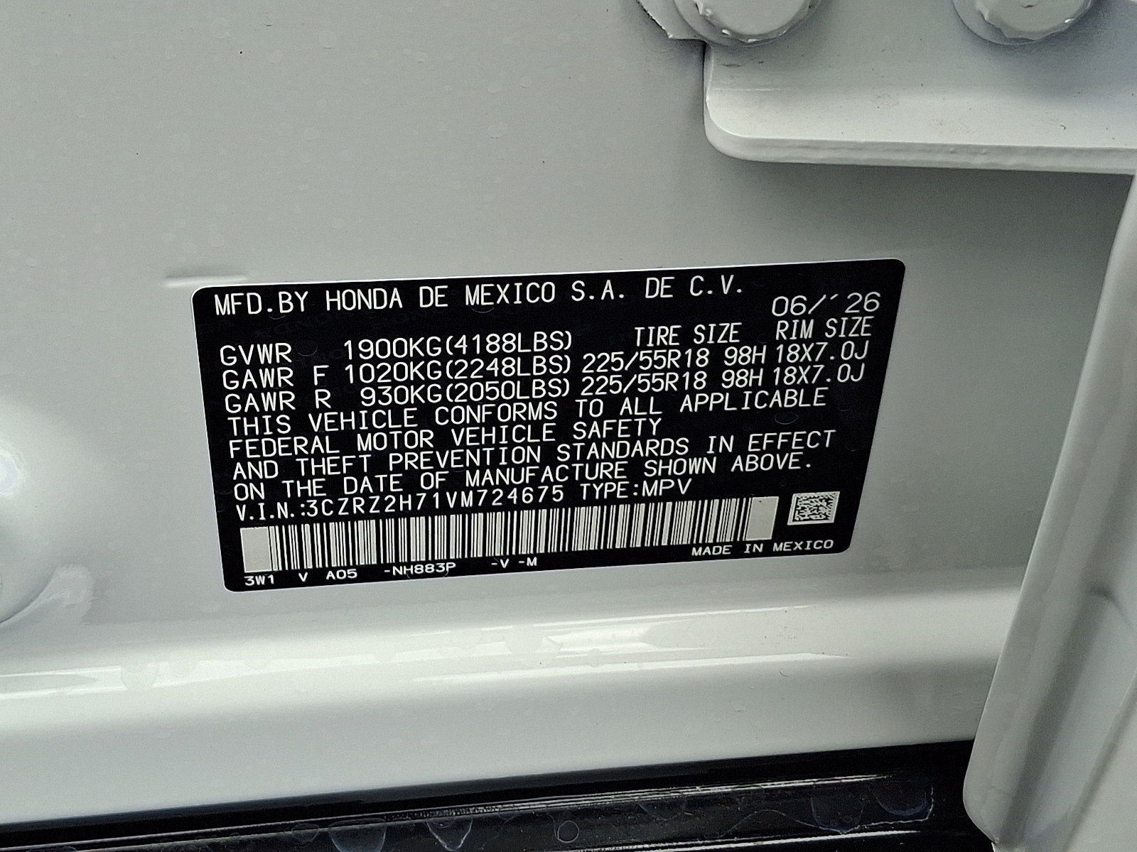 New 2027 Honda HR-V EX-L image 10