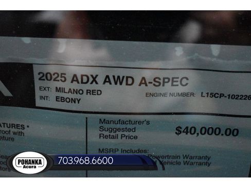 New 2025 Acura ADX A-Spec image 35