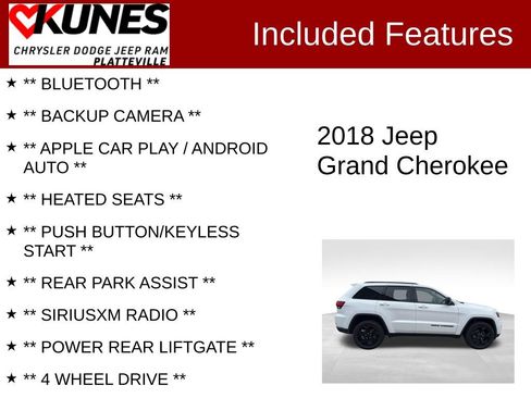 Used 2018 Jeep Grand Cherokee Laredo image 2