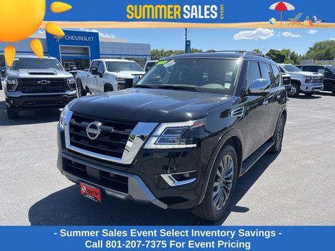 Used 2023 Nissan Armada Platinum w/ Captain's Chairs Package AWD/4WD image 2