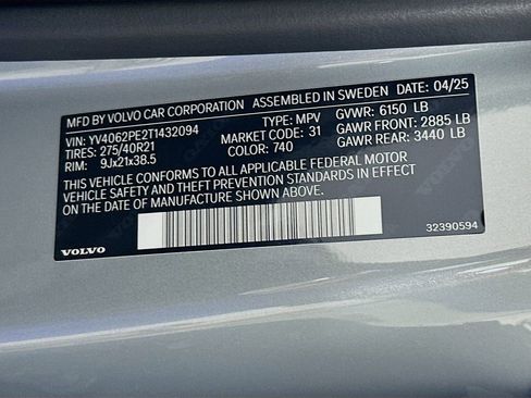 Used 2026 Volvo XC90 B6 Plus w/ Protection Package Premier image 27