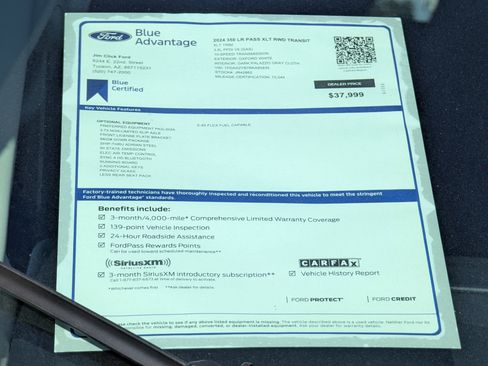 Certified 2024 Ford Transit 350 XLT image 15