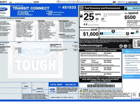 Used 2020 Ford Transit Connect XLT w/ Trailer Tow Package FWD image 3