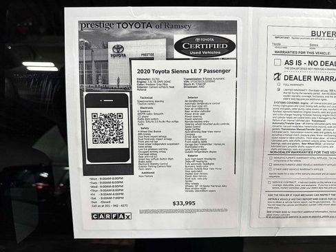Used 2020 Toyota Sienna LE w/ LE Preferred Package AWD/4WD image 13