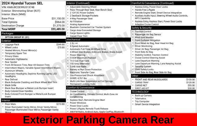 Used 2024 Hyundai Tucson SEL AWD/4WD image 41