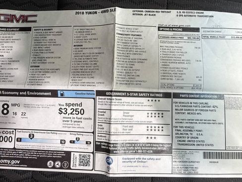 Used 2018 GMC Yukon SLE w/ HD Trailering Package image 34