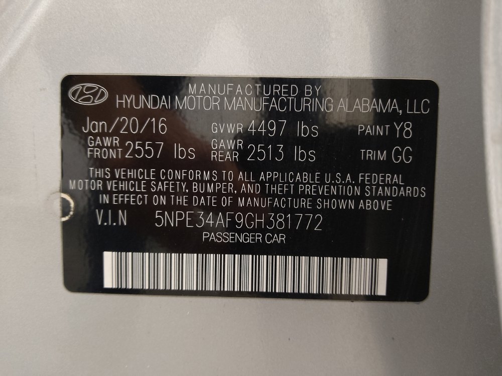 Used 2016 Hyundai Sonata Limited w/ Option Group 05 FWD image 33