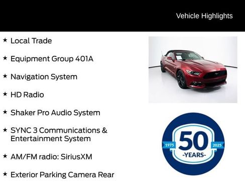 Used 2016 Ford Mustang GT Premium w/ Equipment Group 401A RWD image 6