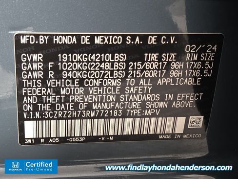 Certified 2024 Honda HR-V EX-L image 14