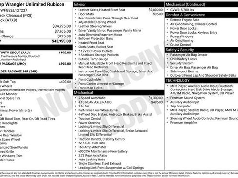Used 2014 Jeep Wrangler Unlimited Rubicon w/ Connectivity Group AWD/4WD image 4