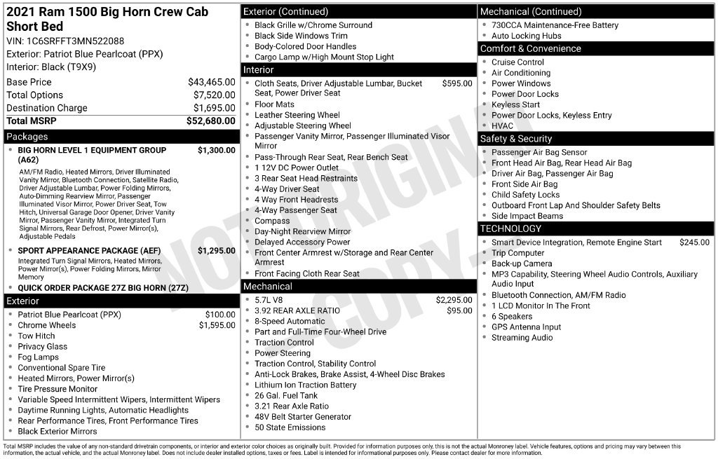 Used 2021 RAM 1500 Big Horn AWD/4WD image 22