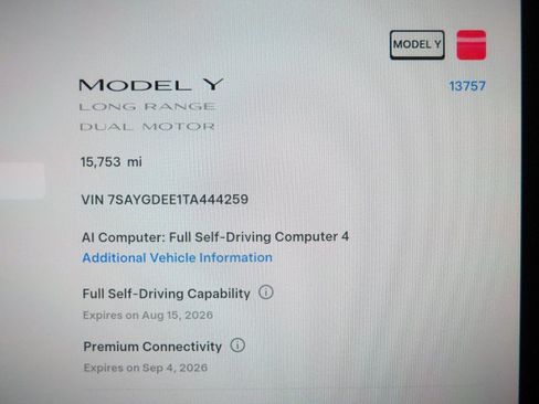 Used 2026 Tesla Model Y Long Range AWD/4WD image 3