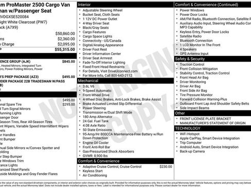 Used 2025 RAM ProMaster 2500 w/ Convenience Group FWD image 26