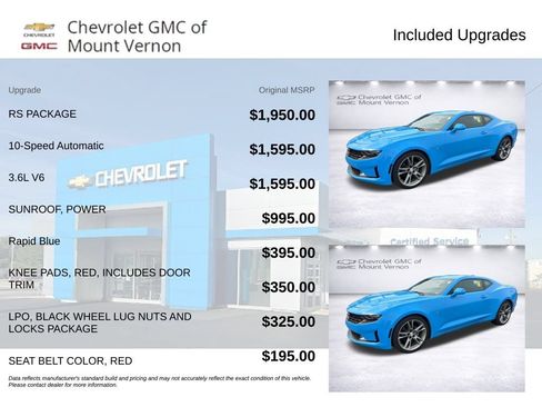 Used 2023 Chevrolet Camaro LT w/ RS Package RWD image 6