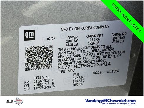 Certified 2025 Chevrolet Trax LT w/ LT Convenience Package FWD image 26