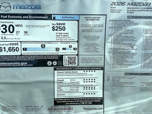 New 2026 MAZDA MAZDA3 2.5 S Preferred image 21